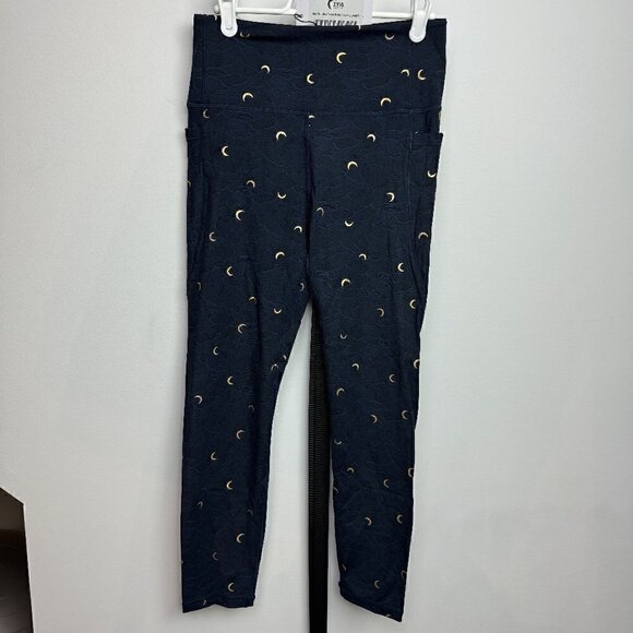 NWT - Zyia Gold Moon Navy Terrace Pocket Drawstring Leggings Luxe (7/8) Size 6-8 - Picture 3 of 9